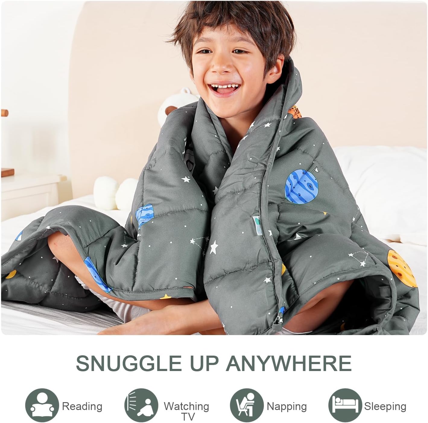 Mr. Sandman 太空灰加壓被系列 Space Grey Weighted Blanket Series