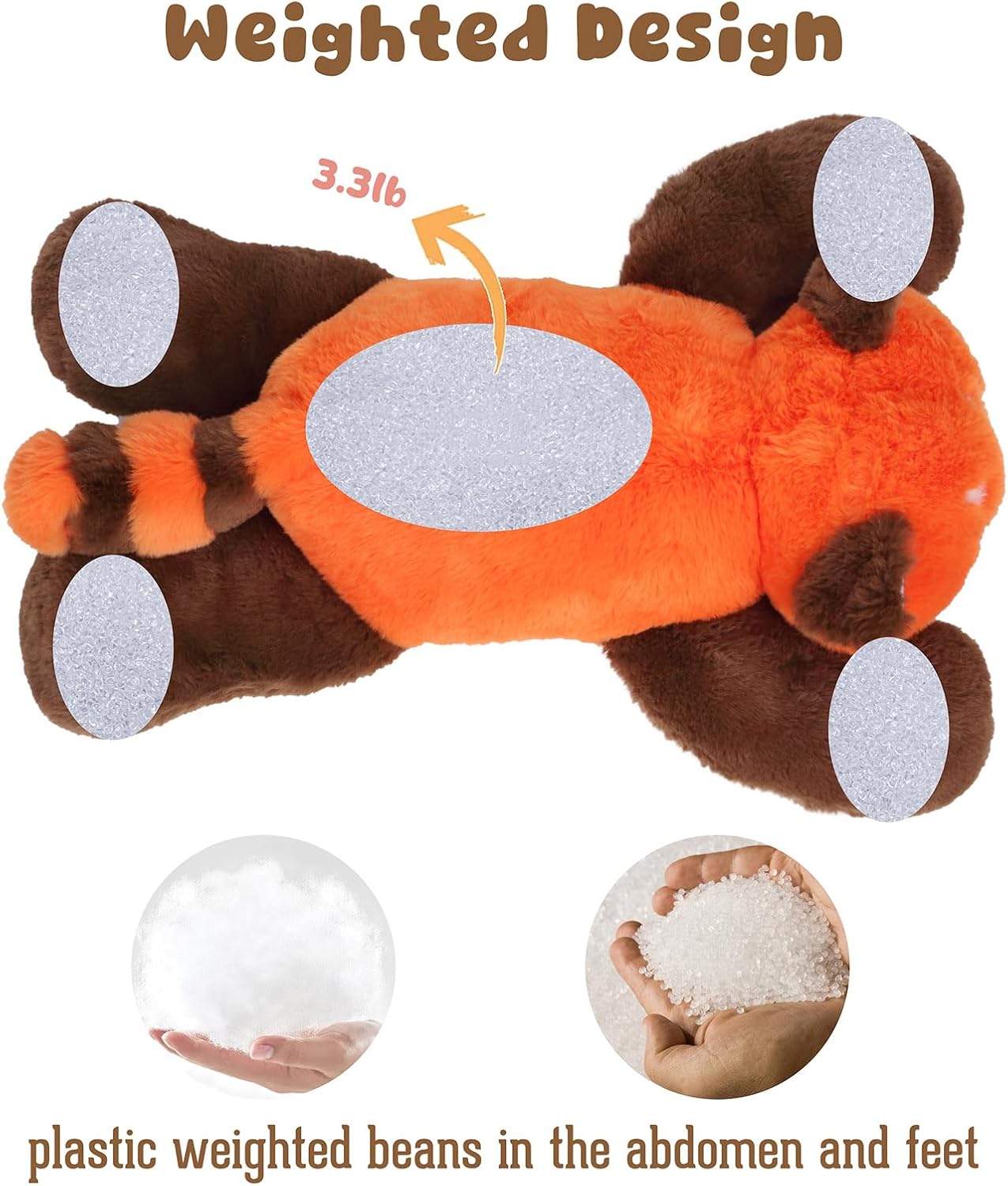 重量感安撫紅熊貓絨毛玩偶 Weighted Red Panda Plush