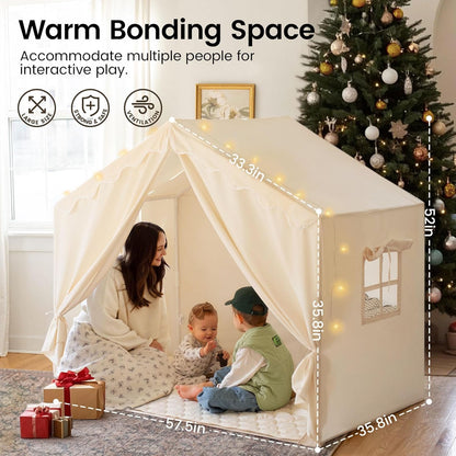 奶油色大型兒童遊戲帳篷 Cream Large Kids Play Tent