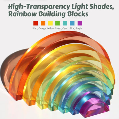 7色漸層拱形積木 Acrylic Rainbow Blocks Set