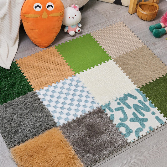12片裝拼接組合感官爬行墊 (多種織物紋理) Sensory Puzzle Play Mat - Multi-Texture Crawling Pads