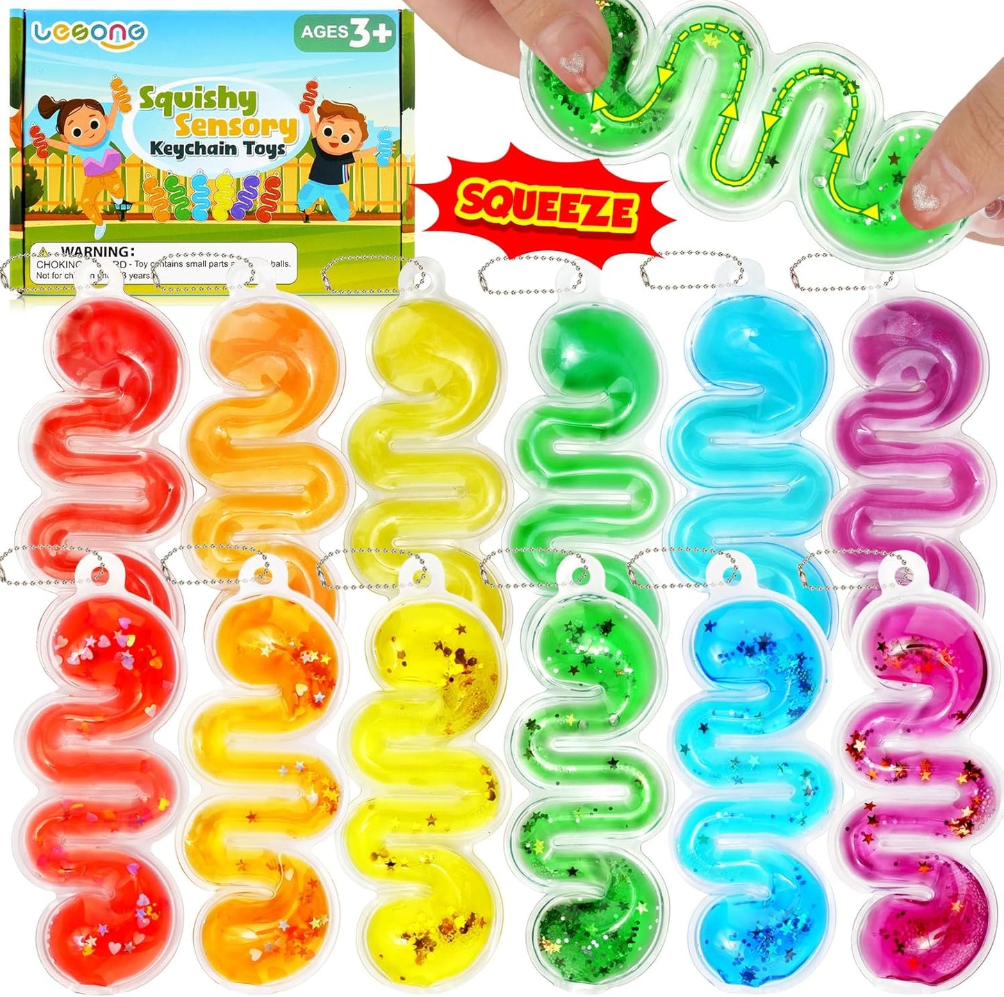 LESONG 感統鑰匙圈 Sensory Keychain Toys – 12 Pack