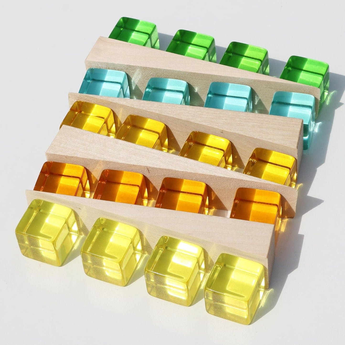 彩虹亞克力寶石積木 Rainbow Acrylic Gem Cubes Blocks