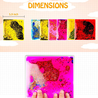 正方形液態感統玩具6入組 Square Liquid Motion Toys 6-Pack