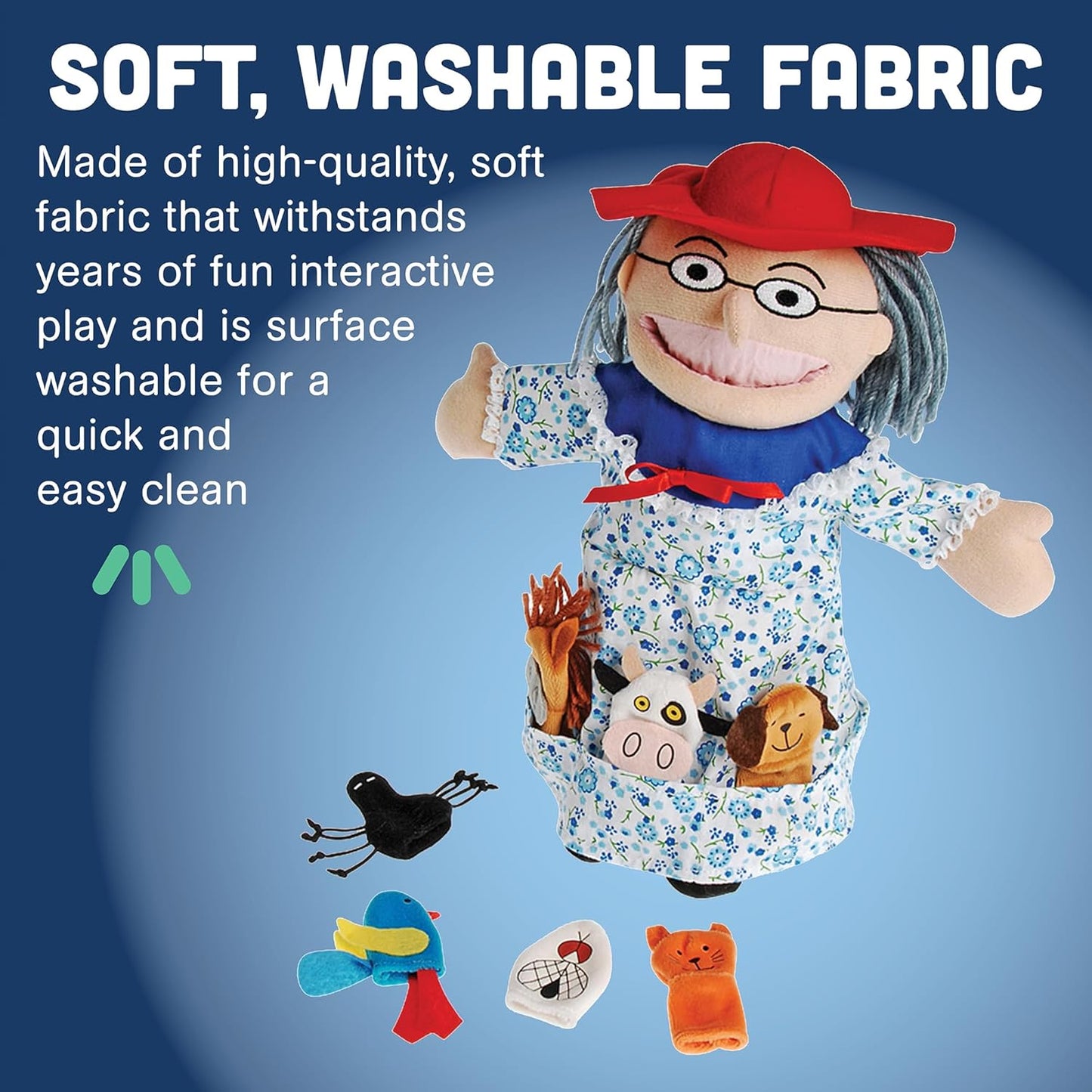 經典故事手偶遊戲組 Classic Story Puppet Set "Old Lady & Animals"