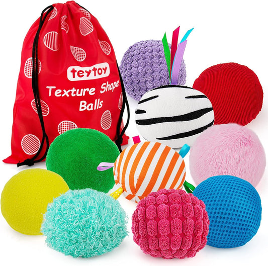 teytoy 蒙特梭利嬰兒感官紋理球 10入 Montessori Sensory Texture Balls - 10pcs Texture Set