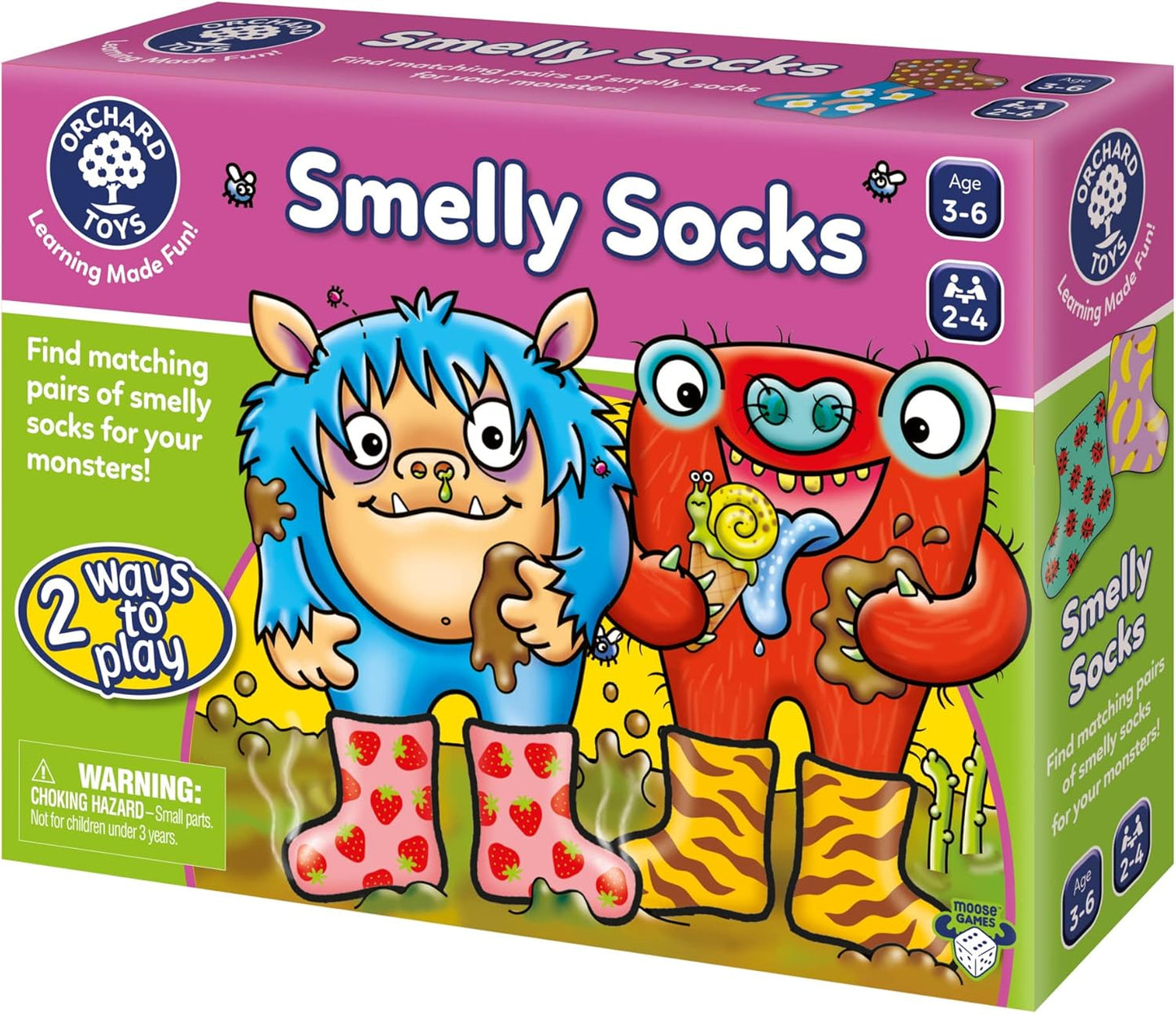 ORCHARD TOYS 怪獸臭襪子配對遊戲 Moose Smelly Socks Game