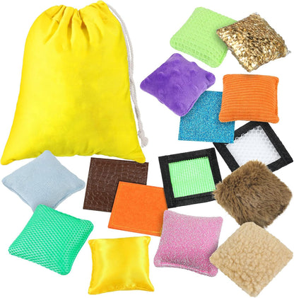 Kathfly 15件觸感豆袋方塊套裝 15-Piece Sensory Texture Squares Bean Bags