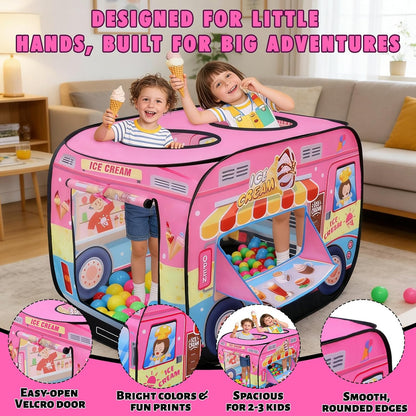 雪糕車造型兒童快開遊戲帳篷 Ice Cream Truck Pop-Up Play Tent