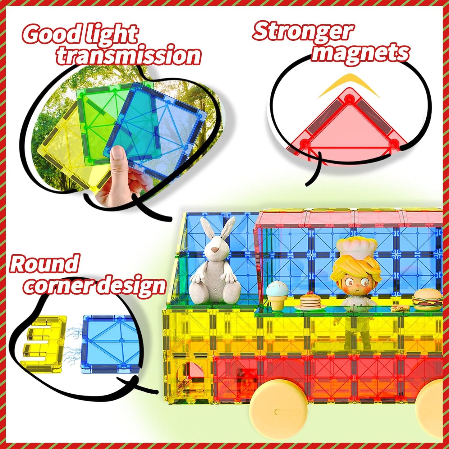 磁力片套裝 44件 Magnetic Tiles Set 44 PCS