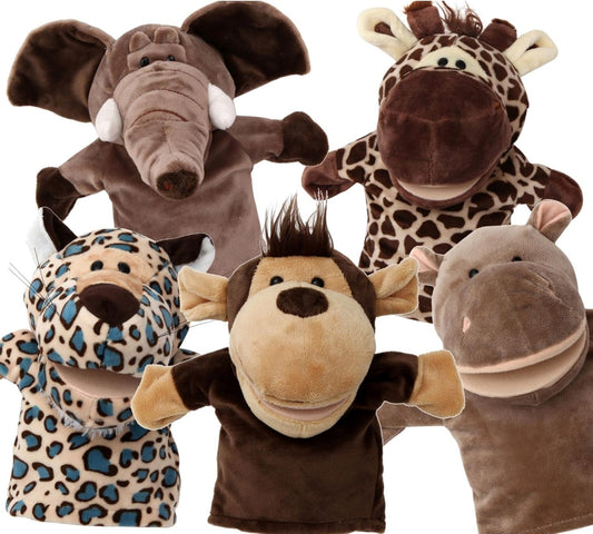森林動物手偶套裝  Safari Animal Hand Puppets