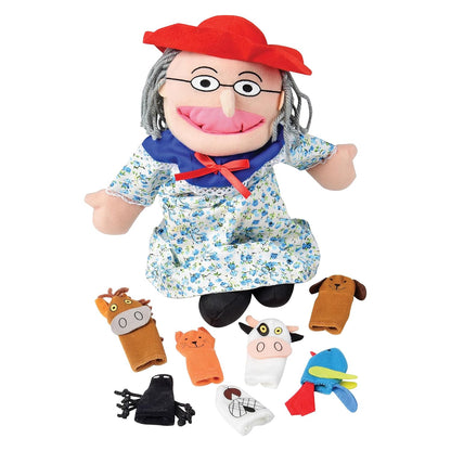 經典故事手偶遊戲組 Classic Story Puppet Set "Old Lady & Animals"