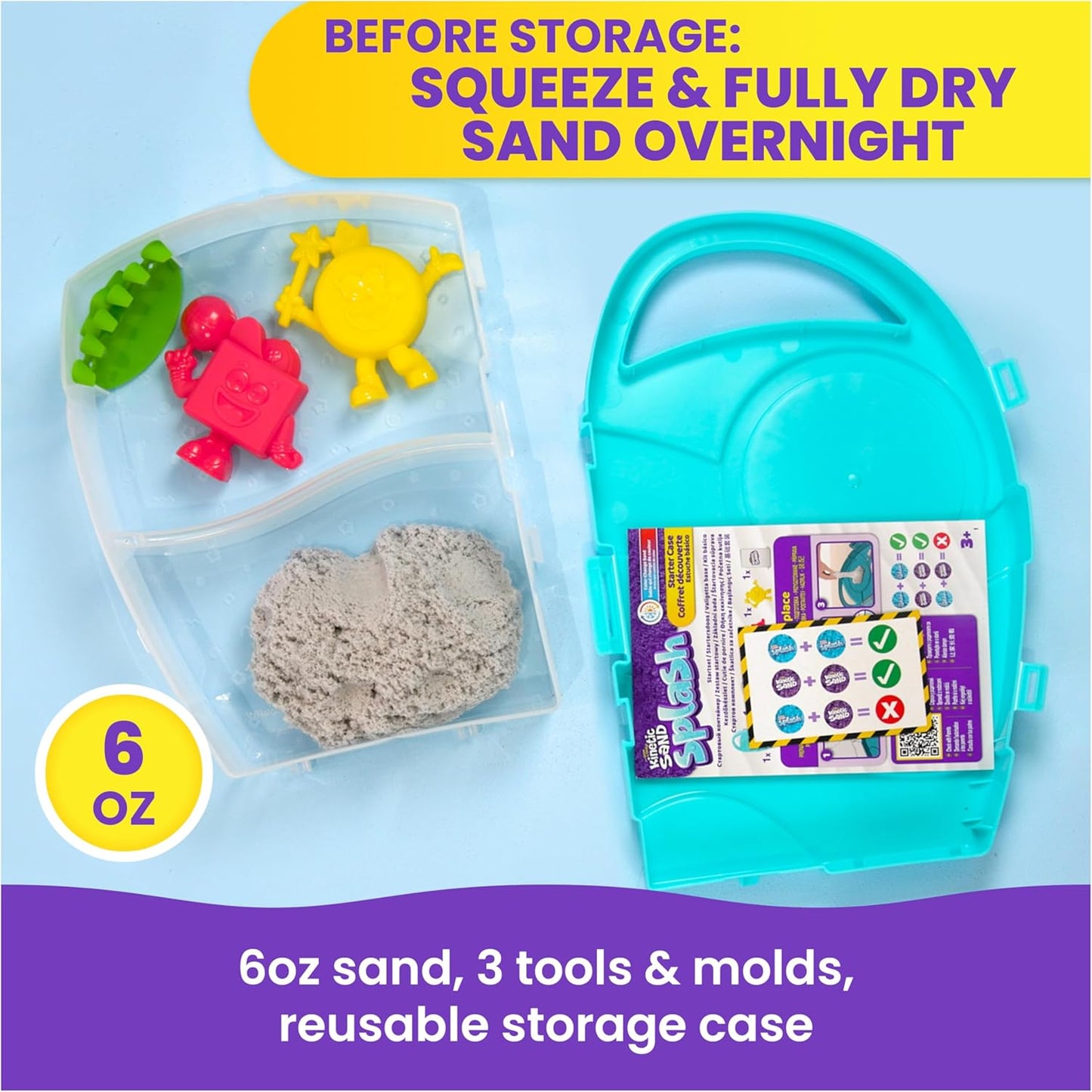美國Kinetic Sand Splash Starter Case 變色玩沙組
