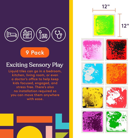 Special Supplies 液體感統地墊 9片裝 Liquid Motion Floor Tiles 9-Pack