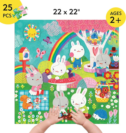 Mudpuppy 花園小兔地板拼圖 Garden Bunnies Floor Puzzle