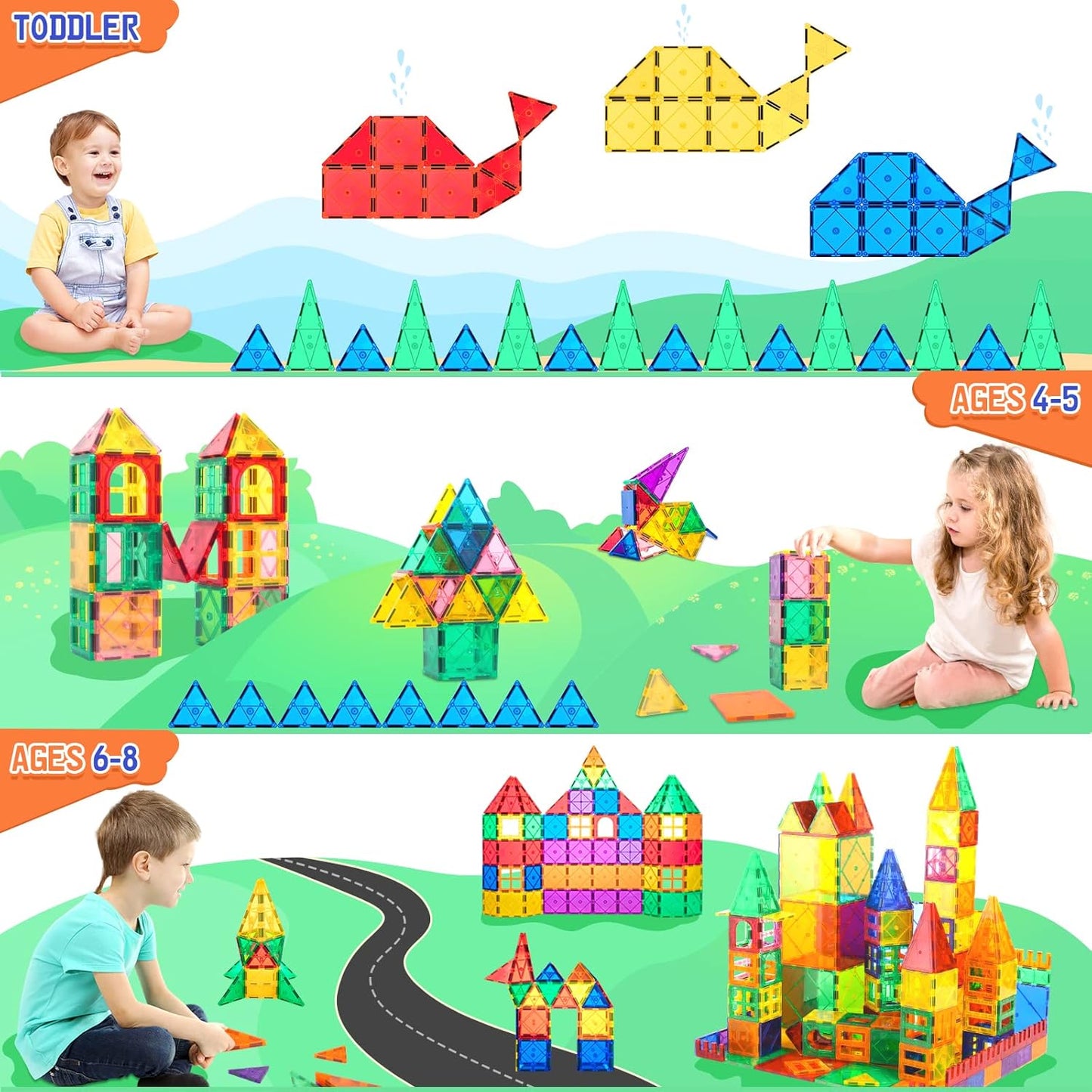 幼兒磁力片入門套裝 32件 Magnetic Tiles Starter Set 32 PCS