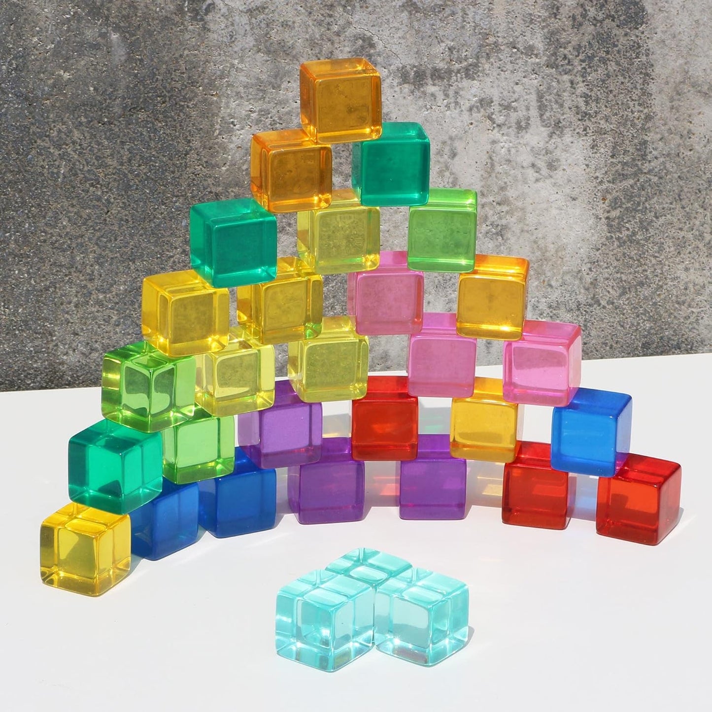 彩虹亞克力寶石積木 Rainbow Acrylic Gem Cubes Blocks