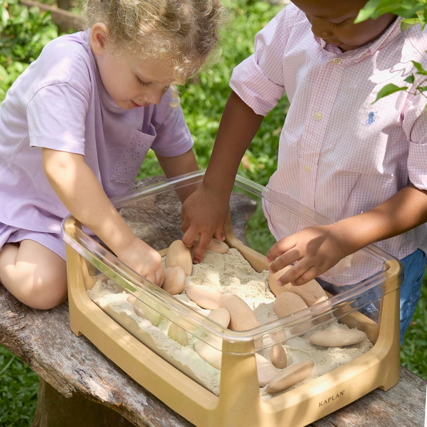 Guidecraft 木製堆石積木｜20件自然河石材質建構組 Wood Stackers｜River Stones