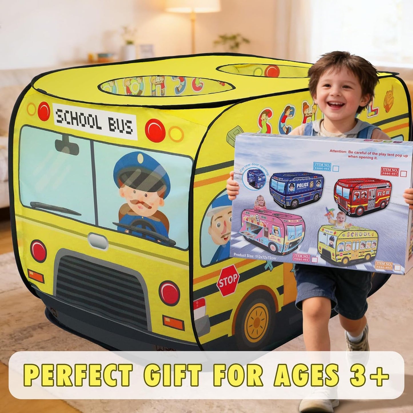 校車造型兒童快開遊戲帳篷 School Bus Pop-Up Play Tent