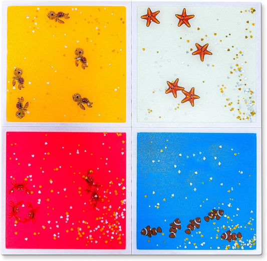 夜光海洋感統地墊 4入組 30CM Glow Ocean Sensory Tiles 4-Pack 30CM