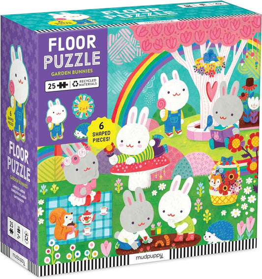 Mudpuppy 花園小兔地板拼圖 Garden Bunnies Floor Puzzle