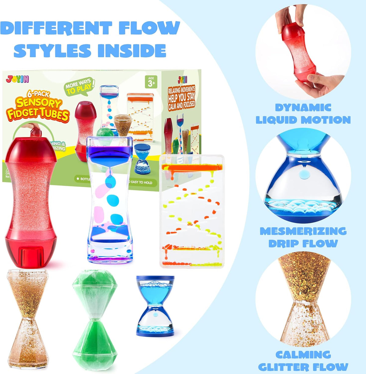 JOYIN 感官平靜觀察瓶 Sensory Calm-Down Tubes (Set of 6)