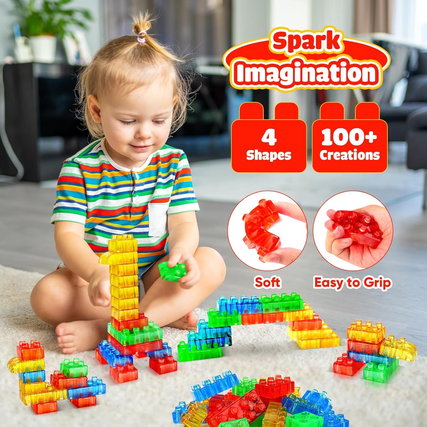 LESONG 軟性感官積木 24件 Sensory Soft Building Blocks 24PCS