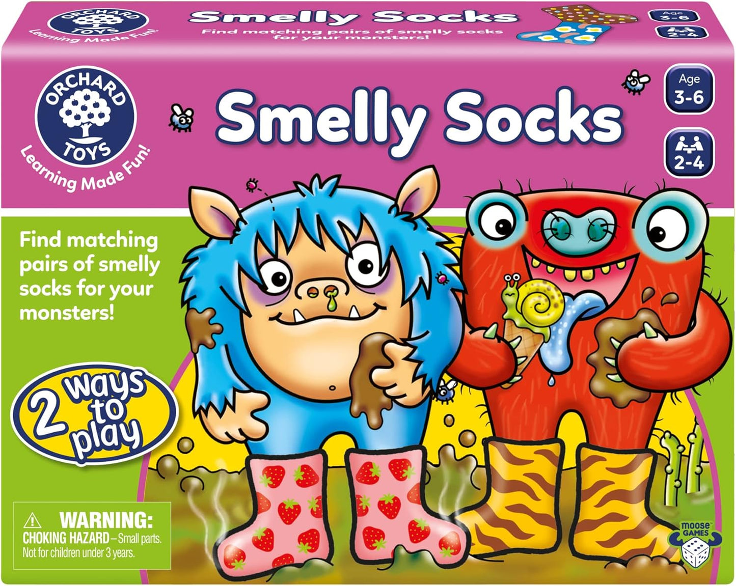 ORCHARD TOYS 怪獸臭襪子配對遊戲 Moose Smelly Socks Game