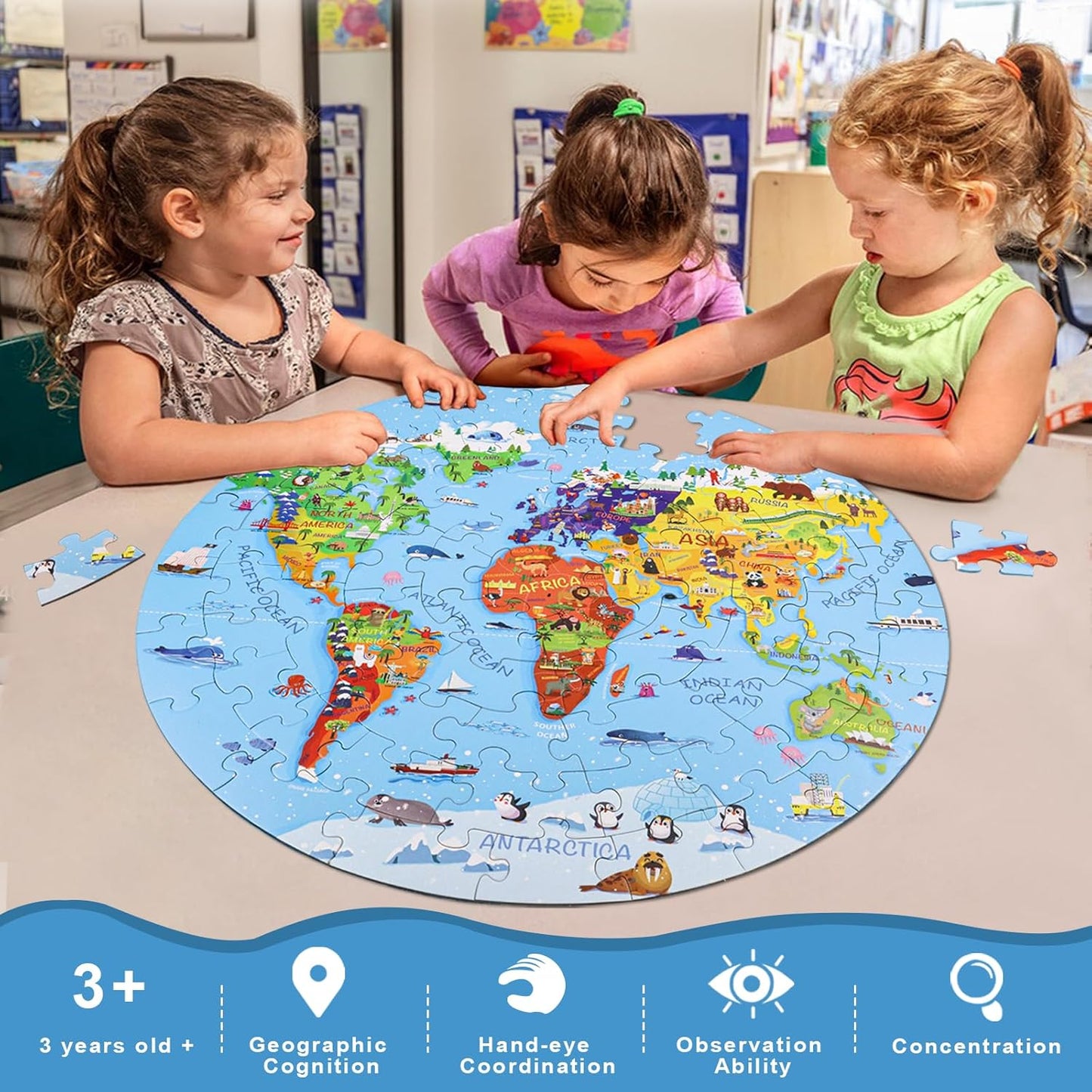 世界地圖拼圖 World Map Jigsaw Puzzle