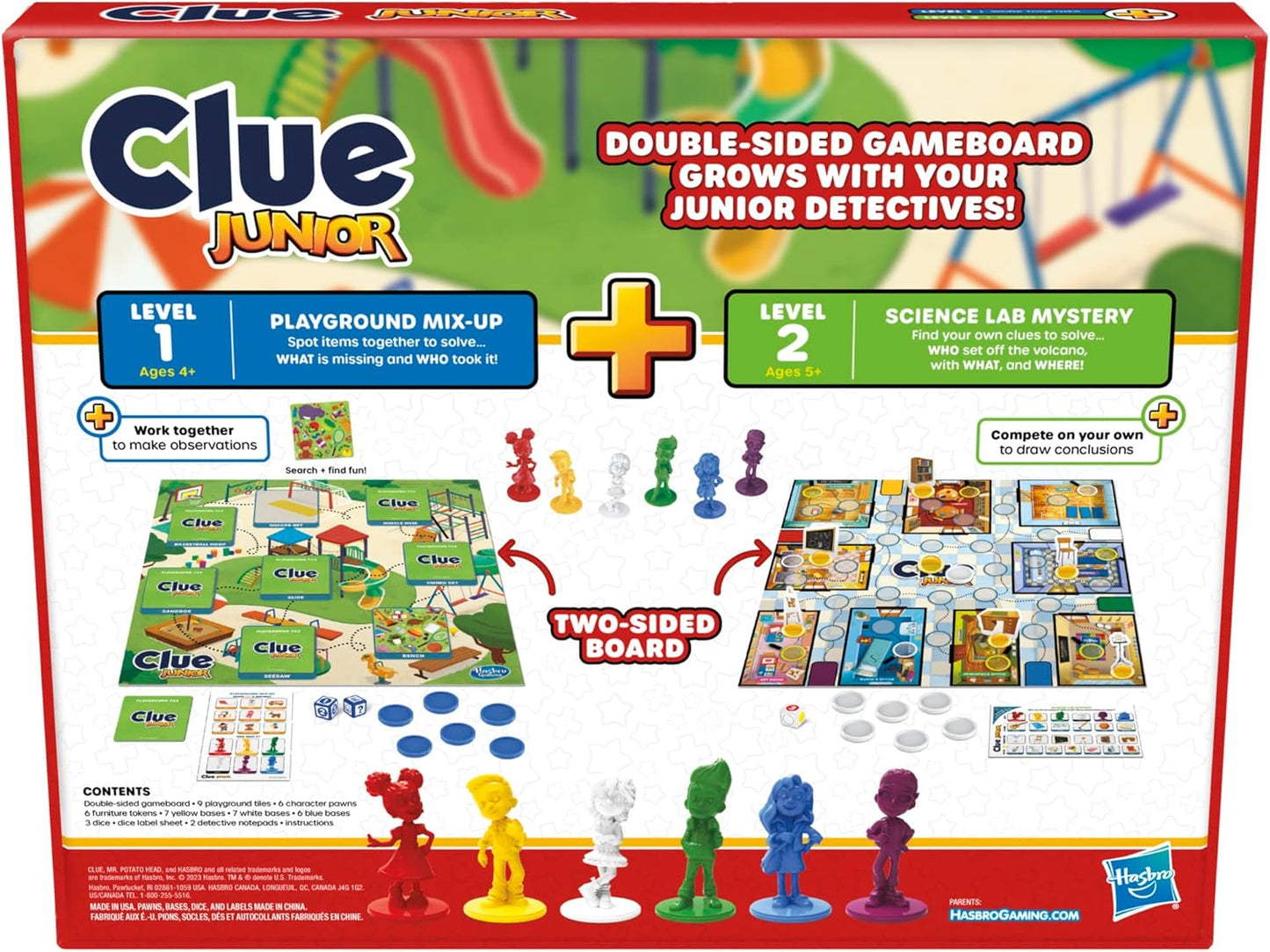 Clue Junior 兒童版 2-6人推理偵探遊戲 校園情境 Mystery Games for Kids School-day