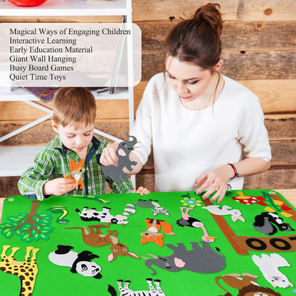 動物園毛氈故事板套裝 Zoo Animals Felt Board Story Set
