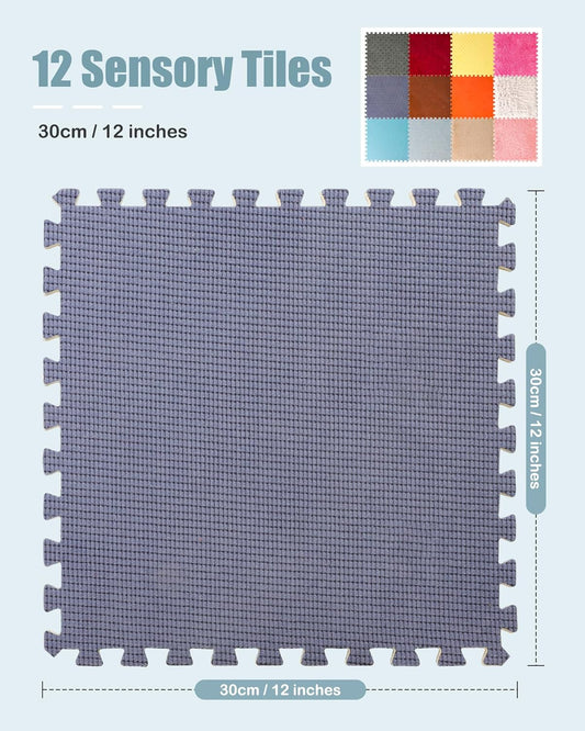 MOTGOM 感官拼接地墊｜12合1感統訓練系統 Sensory Floor Tiles Set A