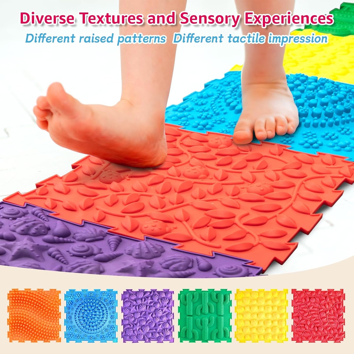 自閉兒童感官按摩拼圖地墊（經典款） Autism Sensory Massage Puzzle Mats (Classic)
