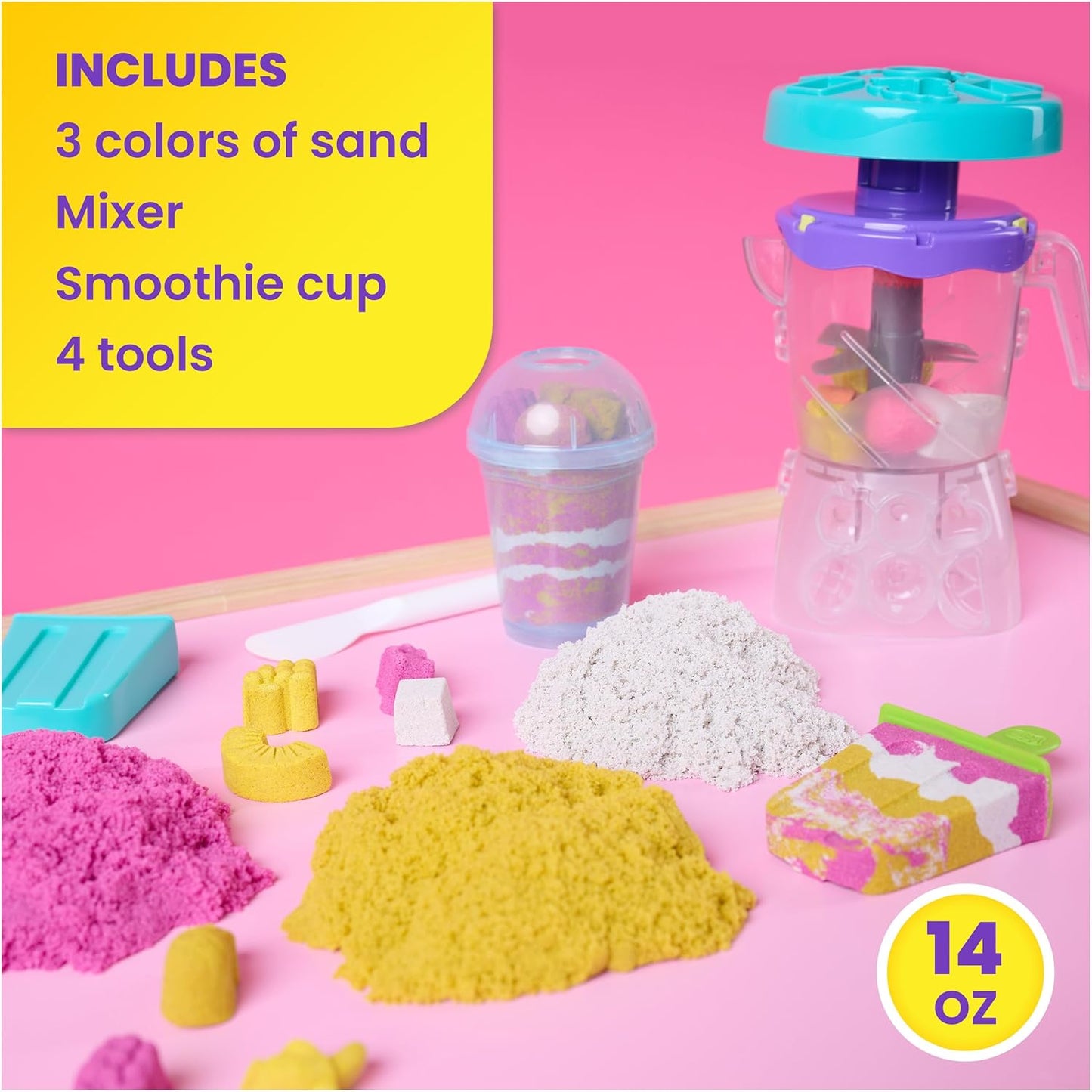 美國Kinetic Sand 果昔攪拌機遊戲組 Smoothie Mixer Playset