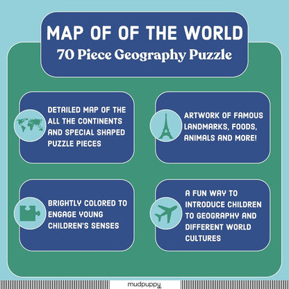 Mudpuppy 世界地圖拼圖 Map of the World Puzzle