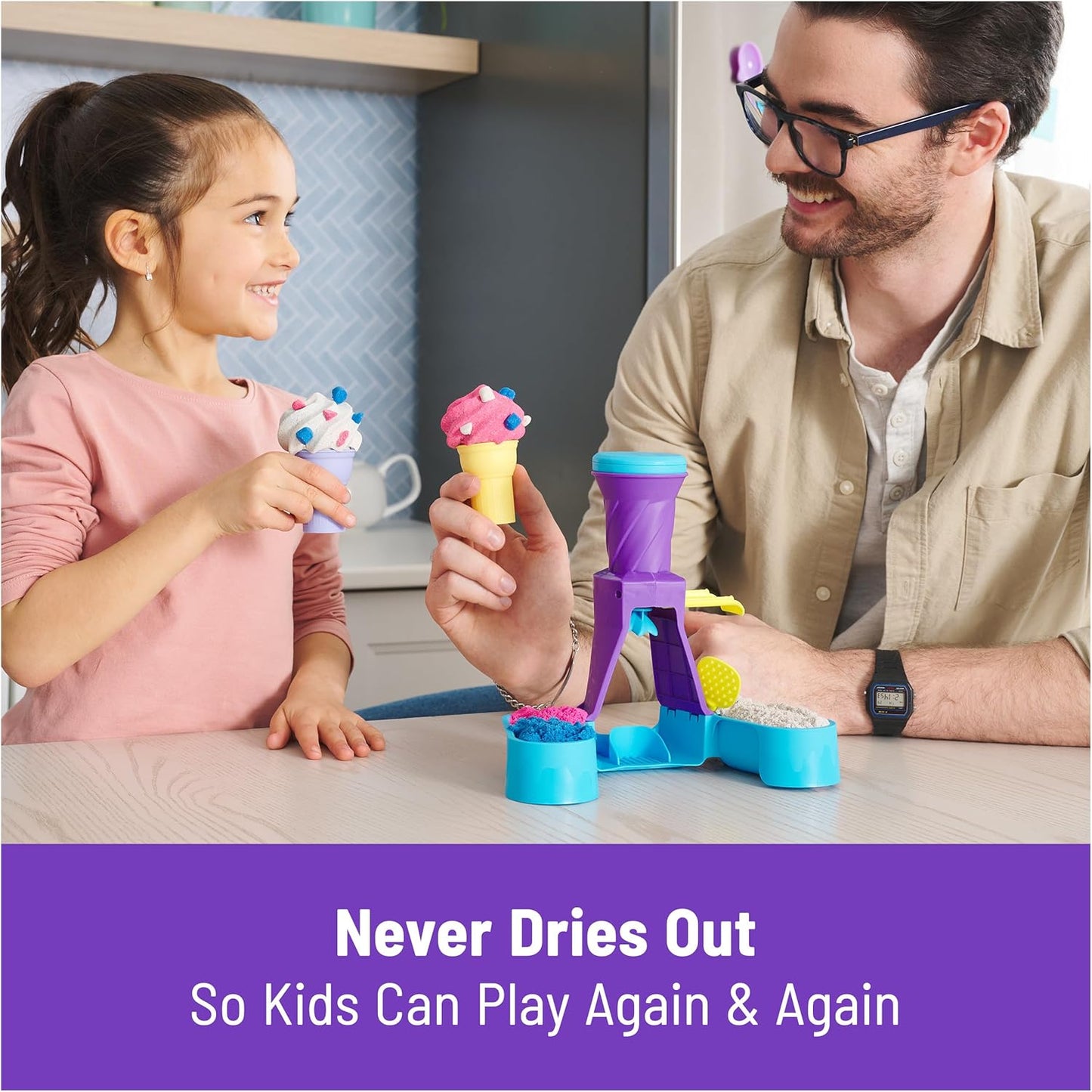 美國Kinetic Sand Soft Serve Station 冰淇淋創作玩沙組