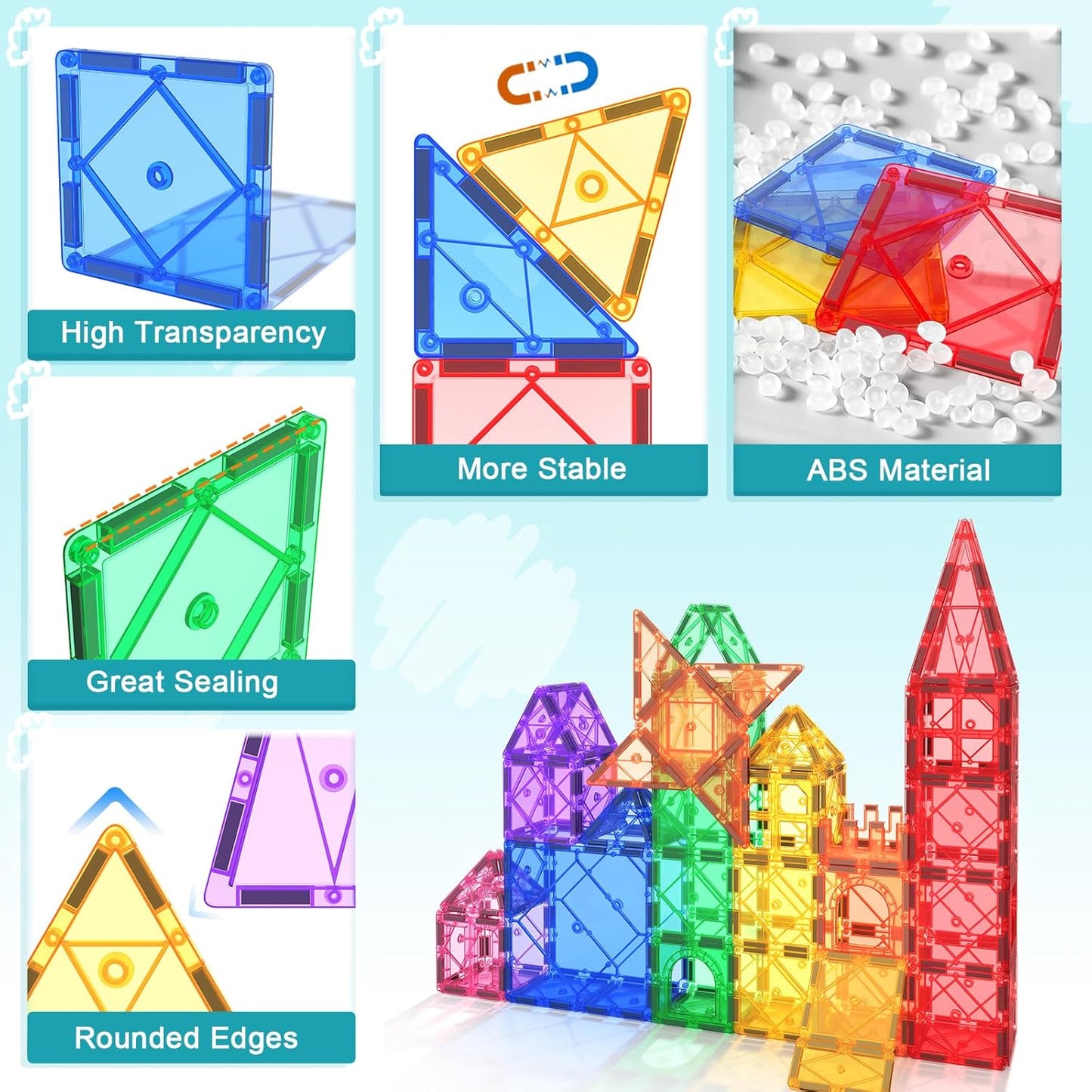 幼兒磁力片入門套裝 32件 Magnetic Tiles Starter Set 32 PCS