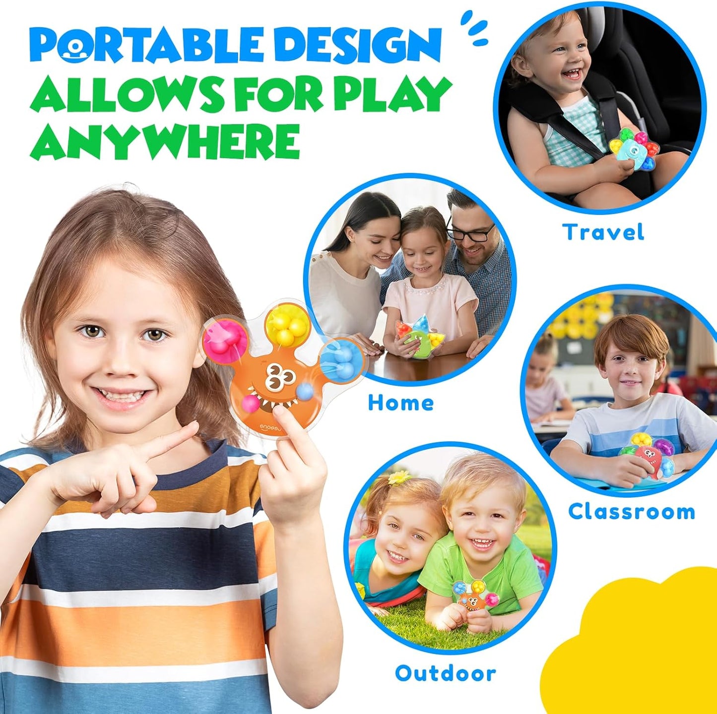 LESONG 顏色分類感統玩具 Color Sorting Sensory Toys – 4 Pack