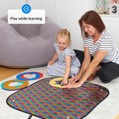 ODOXIA 感雙面翻轉彩虹亮片感官牆 Reversible Rainbow Sequin Sensory Wall Panel