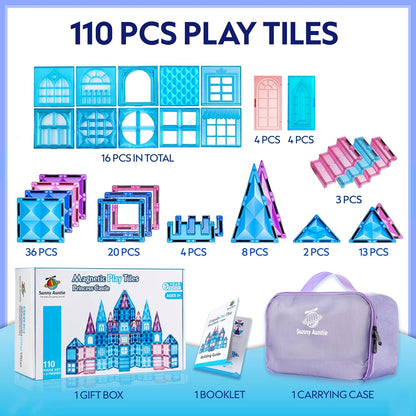 冰雪公主城堡磁力片 110件 Princess Castle Magnetic Tiles 110 PCS