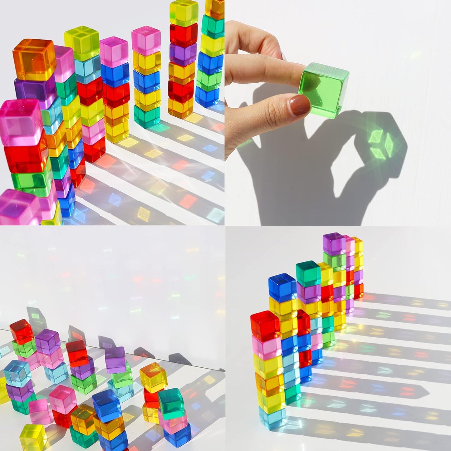 彩虹亞克力寶石積木 Rainbow Acrylic Gem Cubes Blocks