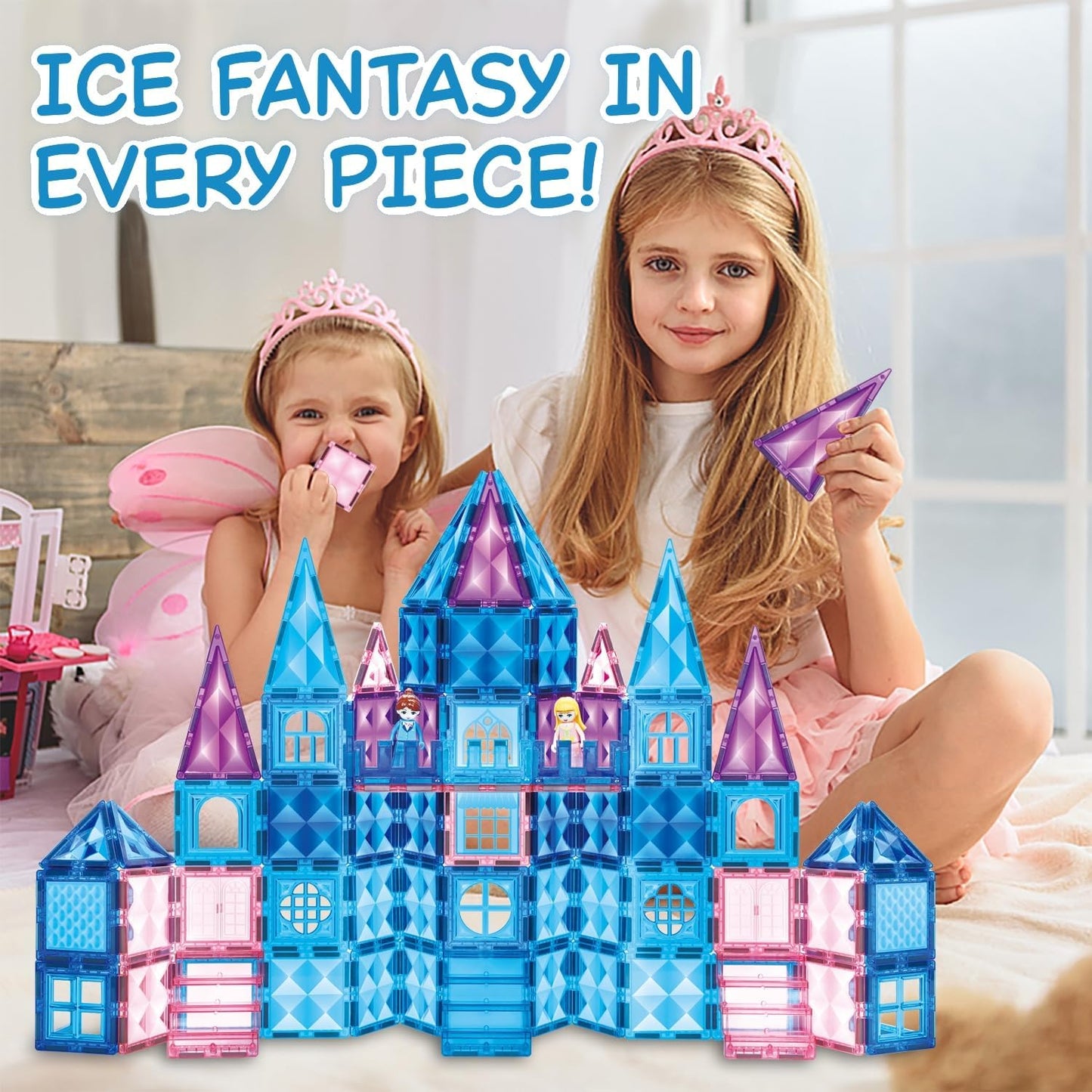 冰雪公主城堡磁力片 110件 Princess Castle Magnetic Tiles 110 PCS