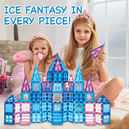 冰雪公主城堡磁力片 110件 Princess Castle Magnetic Tiles 110 PCS