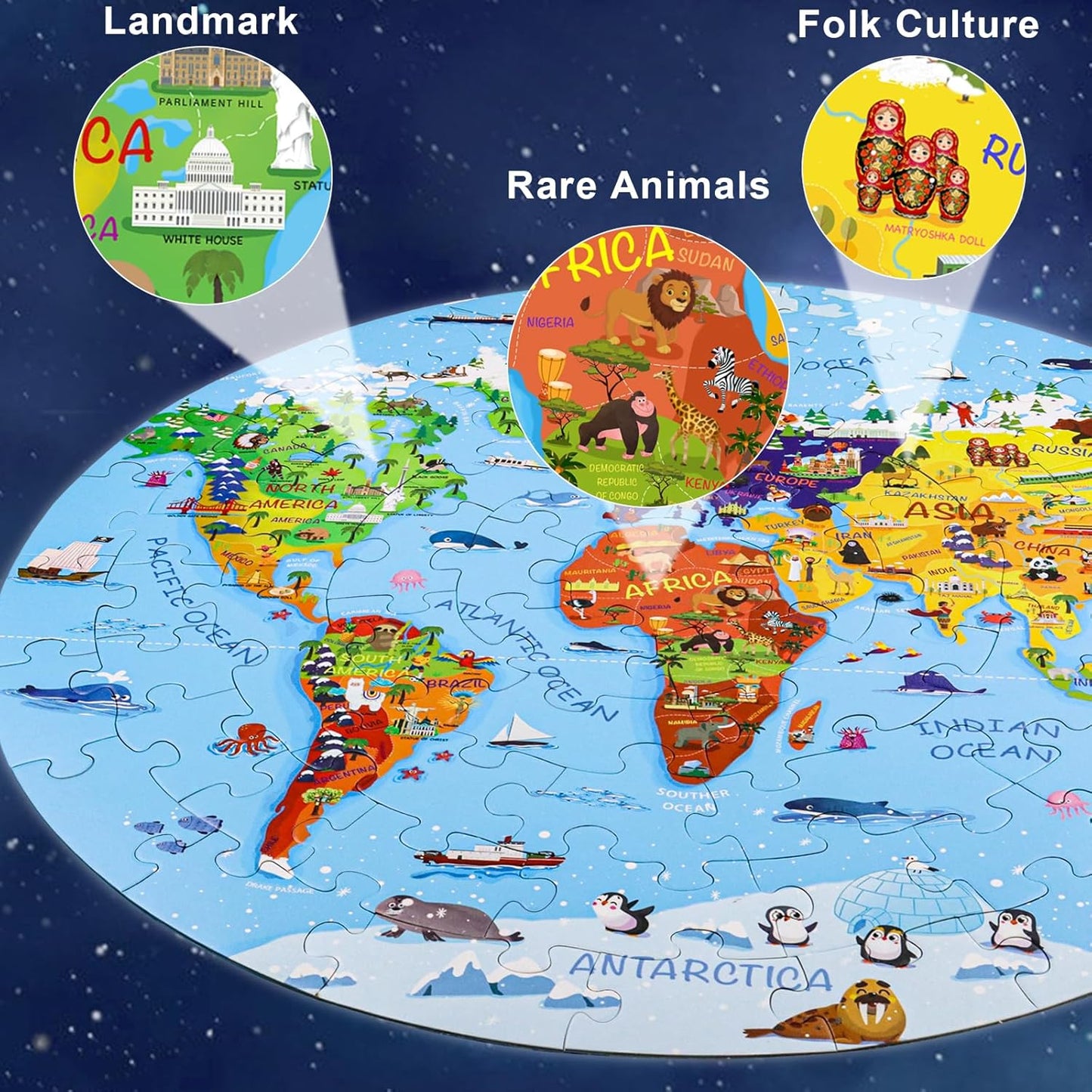 世界地圖拼圖 World Map Jigsaw Puzzle