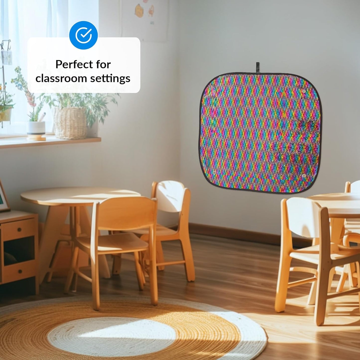 ODOXIA 感雙面翻轉彩虹亮片感官牆 Reversible Rainbow Sequin Sensory Wall Panel
