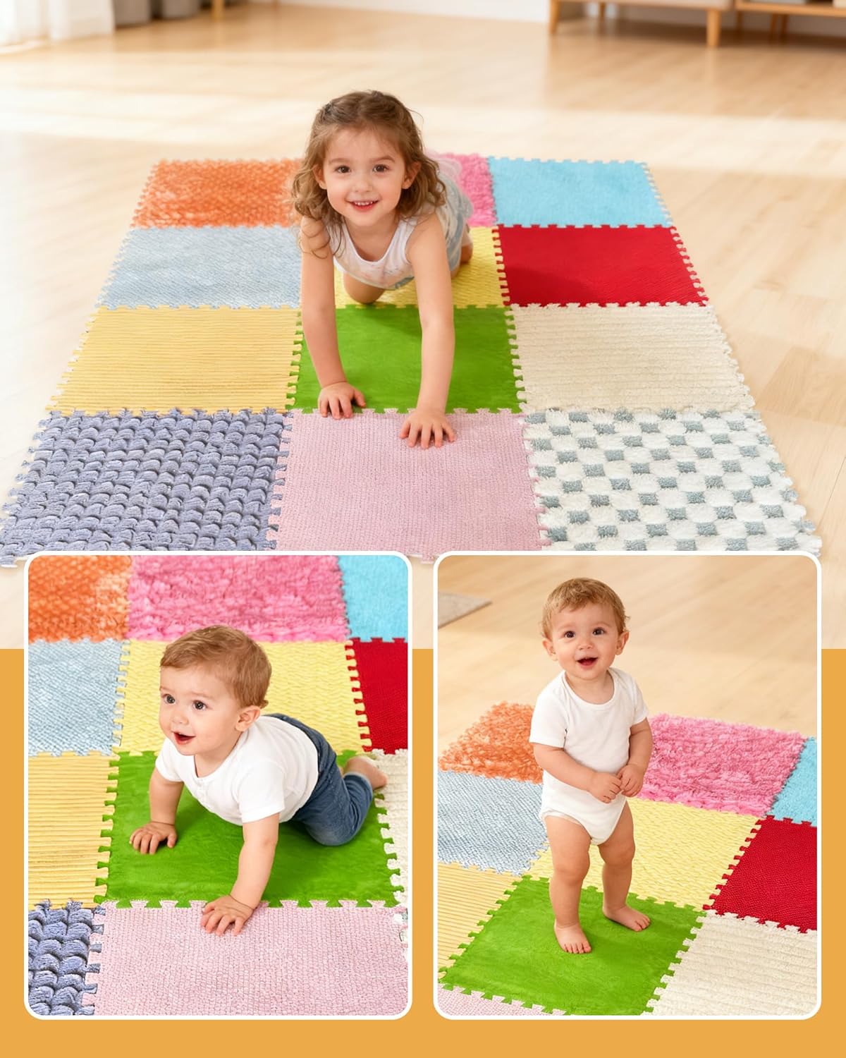 MOTGOM 感官拼接地墊｜12合1觸覺探索系統 Sensory Floor Tiles Set B