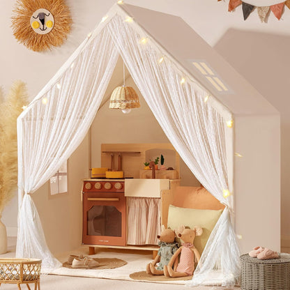 波西米亞風蕾絲兒童遊戲帳篷 Boho Lace Play Tent for Kids