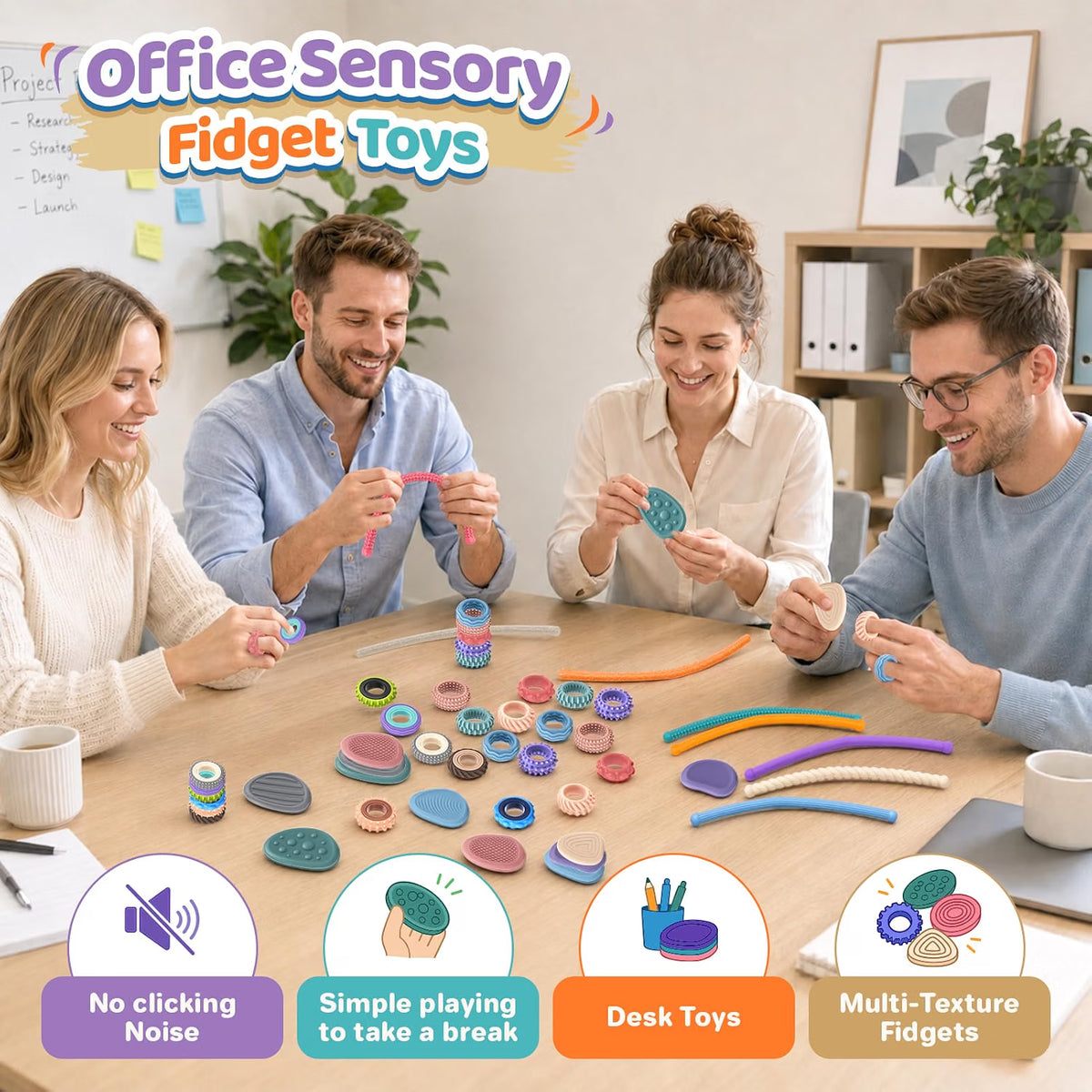LESONG 感統減壓玩具組合套裝 50 Pack Sensory Fidget Set (4 Types)