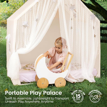 波西米亞風蕾絲兒童遊戲帳篷 Boho Lace Play Tent for Kids