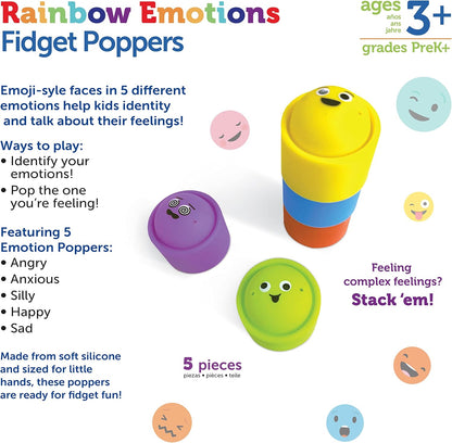 Learning Resources 彩虹情緒按壓球 Rainbow Emotion Fidget Poppers